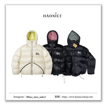 【HAO NICE】100%正品 STUSSY 美國潮牌美式街頭刺繡LOGO防風外套 羽絨外套