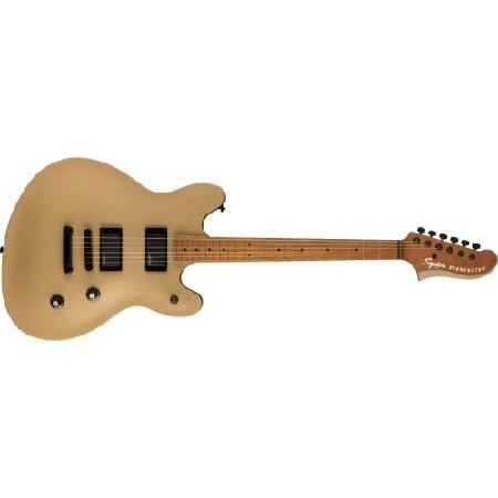 Fenderフェンダー Fende Squier by Fender エレキギター Contemporary Active Starcaster, Roasted Maple Fingerboard, Shoreline Gold ソフトケース付き フル