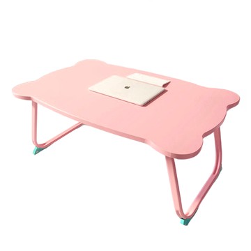 德利生活 摺疊電腦桌豪華  粉色  1個  60 x 40 x 28cm