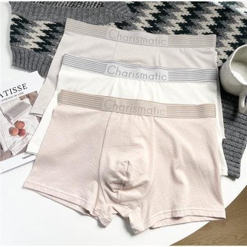 3條裝時尚薄款透氣男士內褲莫代爾平角褲舒適四角褲潮流男生短褲