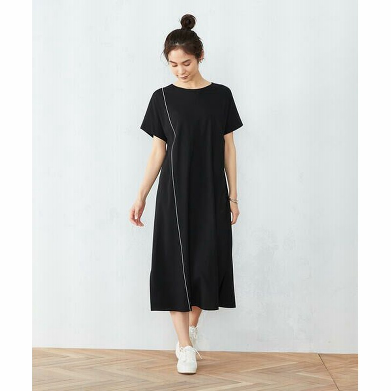 Comme Ca Ism コムサイズム サイドスリット ロングワンピース ブラック M 通販 Lineポイント最大get Lineショッピング