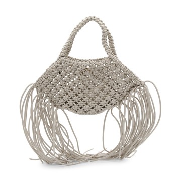 Yuzefi - Grey Leather Mini Wowen Bag