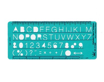 Life 徠福 TP-710A 英文數字定規 (針筆專用)【APP滿額下單10%點數(單一帳號最高5000點)】1/31止