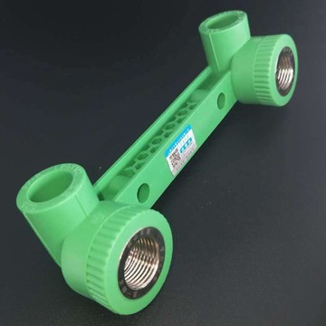 上海ppr配件內絲三通配件內絲彎頭雙聯三通雙聯彎頭淋浴連體！