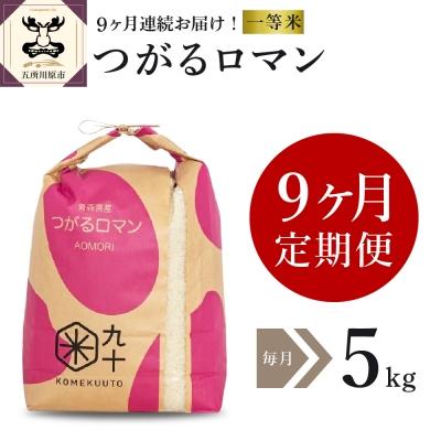 ふるさと納税 五所川原市  米 5kg つがるロマン 青森県産  定期便9回 5kg×9回