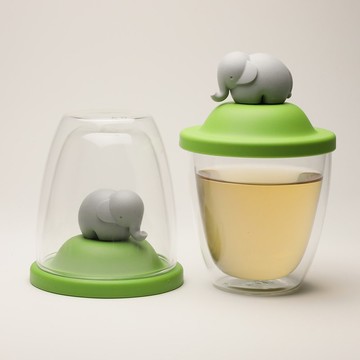 QUALY 雙層附蓋玻璃杯 (4款)