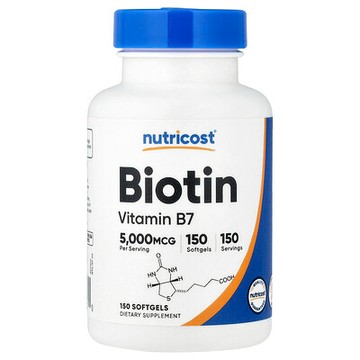 Nutricost, 生物維生素，5000 微克，150 粒軟膠囊