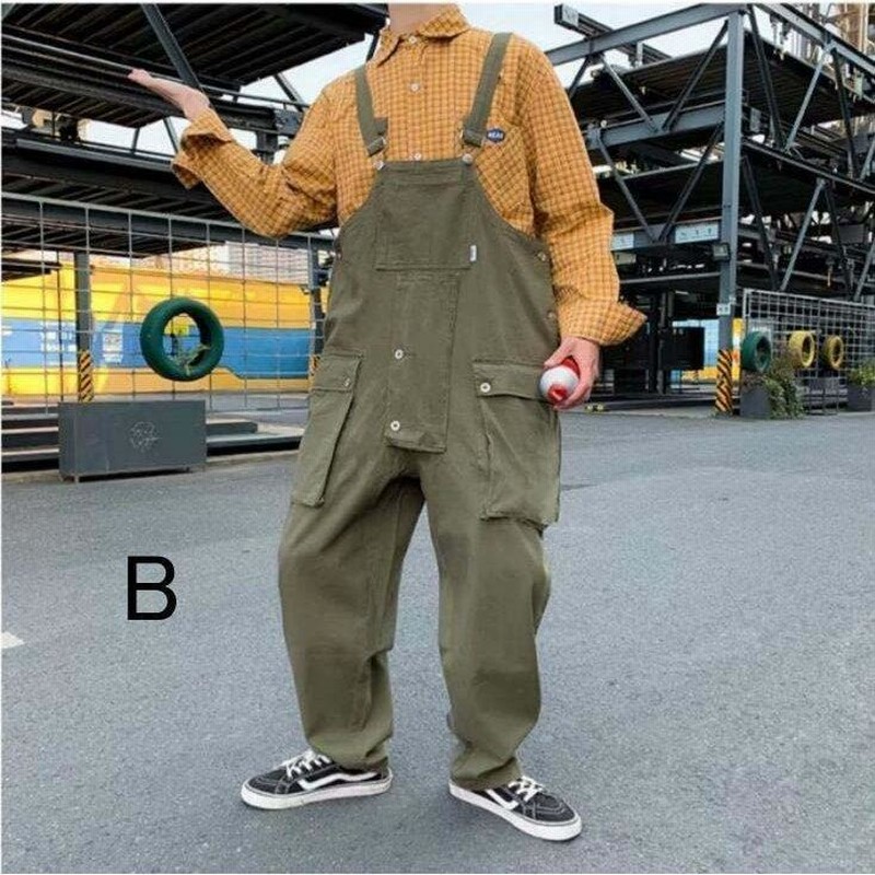 オーバーオール つなぎ メンズ オールインワン サロペット ロングパンツ オールインワン 作業服 ワーク カーゴパンツ  男性 カジュアル