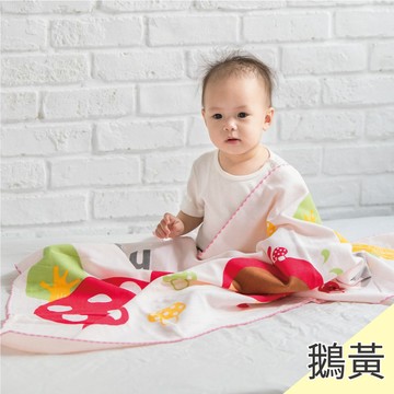 貝柔 Peilou - 童話抗菌紗布浴巾-小紅帽-鵝黃 (70x140cn)