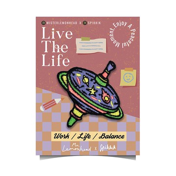 Iron on Live the life - 工作生活平衡 / iron on patch
