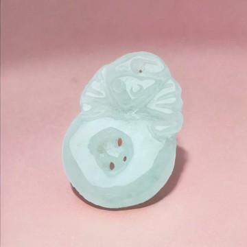 【福在眼前】淡綠翡翠福貝項鍊 | 天然緬甸玉A貨翡翠 | 送禮