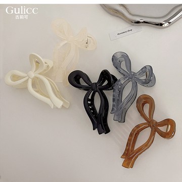 Gulicc 髮夾 韓系春夏蝴蝶結髮夾買一送一