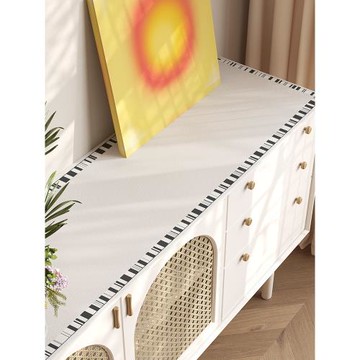 Q彈硅膠桌布時尚簡約輕奢風免洗防油餐電視柜墊子邊柜桌布鞋柜