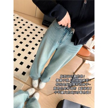 【自帶拉腿濾鏡】顯瘦垂墜感闊腿長褲2026春秋季窄版直筒牛仔褲女