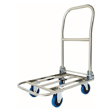 JIAHON 202不鏽鋼輕便可摺疊收納手推車 小  銀色  1個