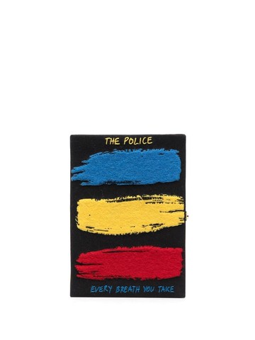 Olympia Le-Tan - The Police Book clutch bag - women - Brass/Cotton - One Size - Black