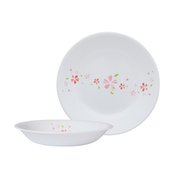 【美國康寧 CORELLE】櫻之舞-櫻之舞2件式深盤組(B02)