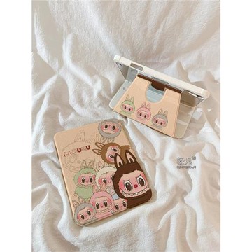 卡通滿屏拉布布適用蘋果iPadPro13保護殼360旋轉支架iPadAir6帶筆槽11英寸10.2新款ipad Pro2024平板套10.9寸