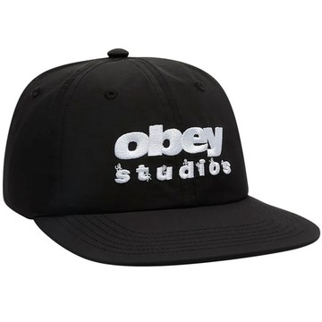 OBEY 100580440-BLK DANCE STUDIO NYLON 6 PANEL 尼龍 六分割帽 (黑色)