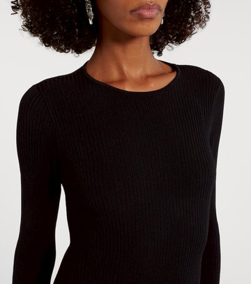 Rotate Cutout ribbed-knit maxi dress