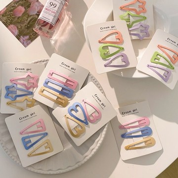 高定兒童發夾小女孩可愛五角星卡碎發頭飾寶寶側邊劉海夾發飾