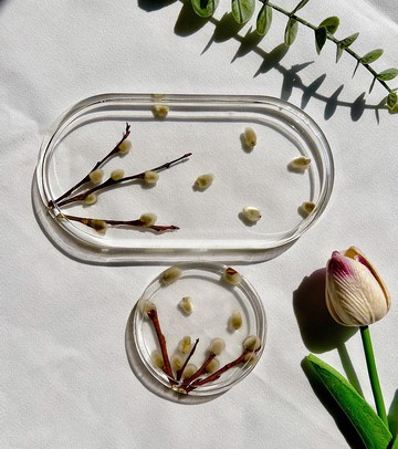 褪色柳樹脂杯墊