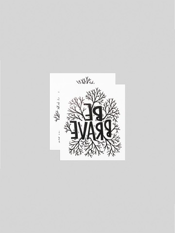 Be Brave Pairs Tattoo tattoo sticker