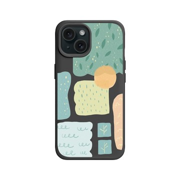 iPhone 15 SolidX 黑 - 花花草草 / Flowers & Plants - 森林幾何