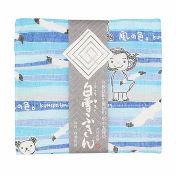 京友禪染萬用巾 / 風之色藍色