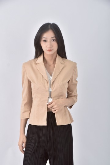 (S) chelean質感杏色外套