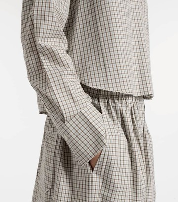 Proenza Schouler White Label Olive checked cotton shirt