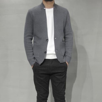 洋氣先生2025冬季新款立領針織開衫男毛衣外套青年休閑毛衫上衣潮