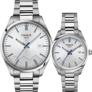 TISSOT 官方授權 PR100 少女峰特別款石英對錶 情侶手錶 開學新裝備 T1504101103100+T1502101103101