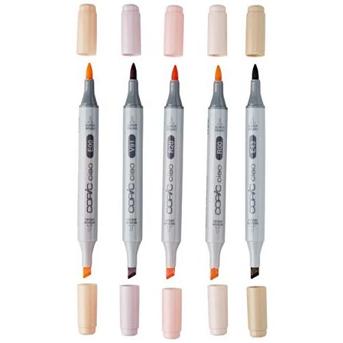 Copic Ciao Setにマーカーが含まれています スキントーン（5枚組） マルチライナーペン