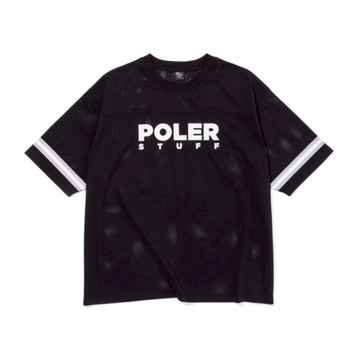 日本限定 POLER S/S MESH JERSEY 戶外時尚網布休閒上衣 / 黑色