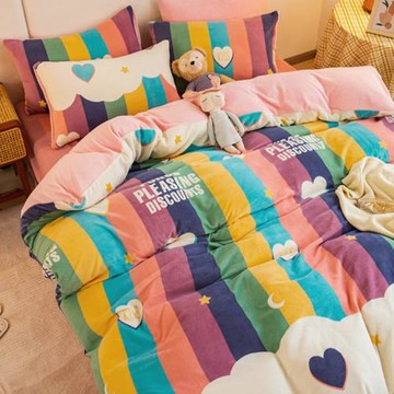 牛奶絨被套單件被罩單人宿舍學生150x200珊瑚絨200x230法蘭絨雙人