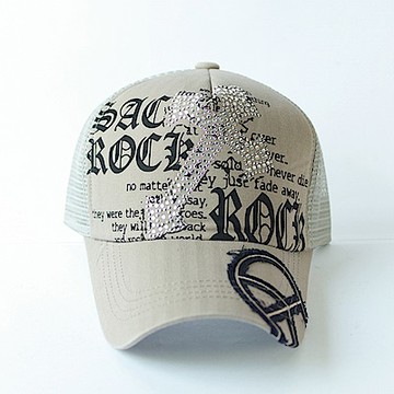 韓國製造CapKorea十字架貼鑽潮帽棒球帽牛仔布帽CK-180427(街頭嘻哈帽搖滾風)磨破帽遮陽防曬帽