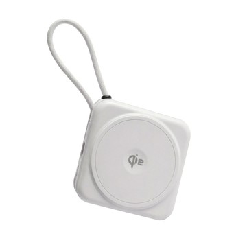 Wephone 10000mAh Qi2磁吸固態行動電源-珍珠白(國家認證 一年保固) CCC/PD快充/磁吸/自帶雙線