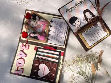 Q版紀念日手工書│生日│紀念日│卡片│情人│七夕│日曆│客製