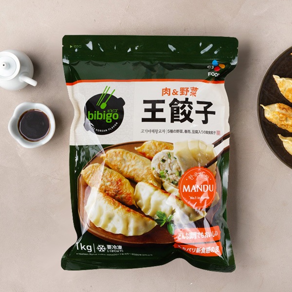 [CJ] bibigo　王餃子肉野菜(1kg約28個入り) ビビゴ餃子(冷凍)