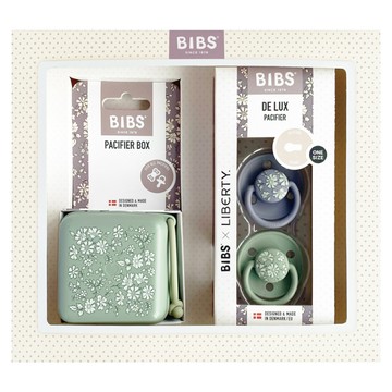 BIBS x Liberty印花系列禮盒組  0-18m  1套  灰綠色