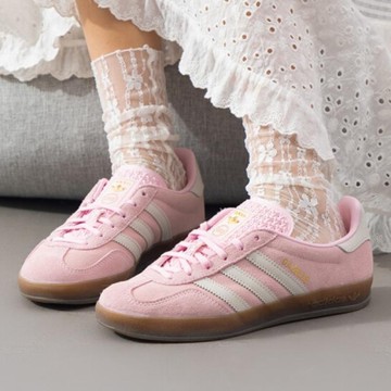 ADIDAS 休閒鞋 GAZELLE INDOOR 淺粉色 麂皮 德訓鞋 女 JI2716