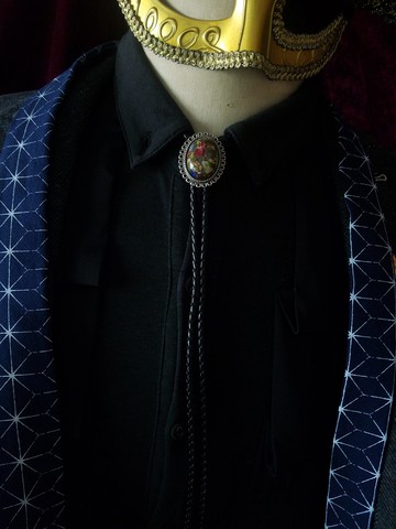 紅色帝王石保羅領帶領結天然石bolo tie領帶