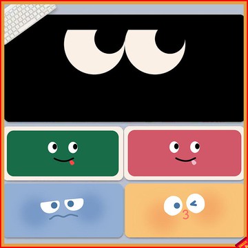 🍭滑鼠墊 搞怪創意表情鼠標墊大號鎖邊宿舍書桌辦公桌墊耐臟防滑電腦鍵盤墊