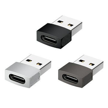 【易控王】USB-A公轉Type-C母轉接頭 鋅合金外殼 三色可選 (40-752-01)