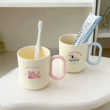 臺灣/現✨漱口杯 水杯 刷牙杯漱口杯卡通可愛刷牙牙杯情侶款洗漱杯學生宿舍刷牙杯家用防摔口杯