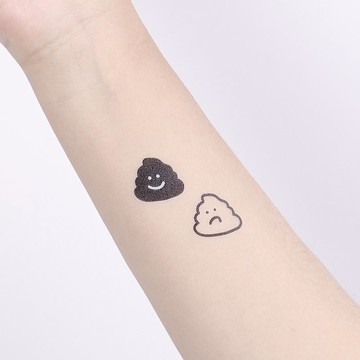 刺青紋身貼紙 -  開心大便 2入