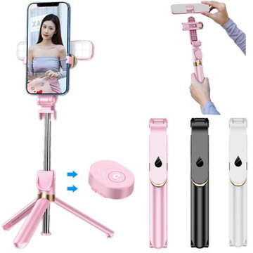 新品XT06S補光燈自拍器XT06三腳架自拍桿新品桌面支架美顏補光燈