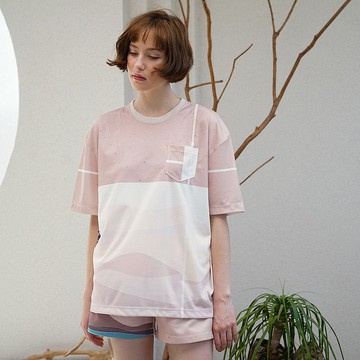 大廓形圖案 T 卹 - 海印 2