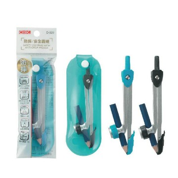 COX 三燕 安全圓規 鉛筆型 顏色隨機 / 支 D-320【APP滿額下單10%點數(單一帳號最高1000點)】10/31止